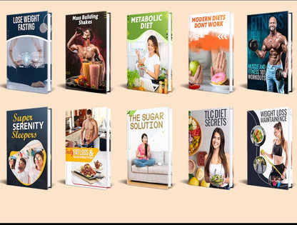50 FITNESS EBOOK Bundle, Coach Ebook Program, Health Wellness , Exercise, Personal Trainer, Gym, Health Motivating E-book, Workout Online