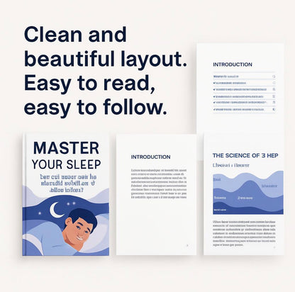 Master Your Sleep Ebook | Natural Sleep Improvement PDF Guide | Digital Download for Better Rest, Wellness & Insomnia Relief